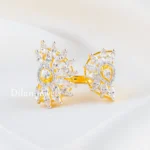 White Gold Plated Diamond Ring- RING02733