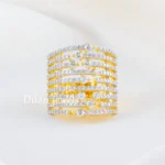 White Gold Plated Diamond Ring- RING02734