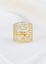 White Gold Plated Diamond Ring- RING02734