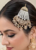 White Gold Plated Jadau Passa- ACC002822 - Image 4