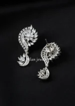 White Silver Plated Diamond Pendant Set- PSET02747 - Image 3