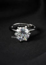 White Silver Plated Diamond Ring- RING02738