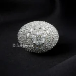 White Silver Plated Diamond Ring- RING02740