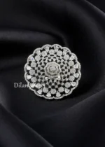White Silver Plated Diamond Ring- RING02741
