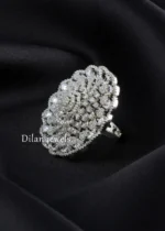 White Silver Plated Diamond Ring- RING02741 - Image 2