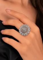 White Silver Plated Diamond Ring- RING02741 - Image 4