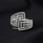 White Silver Plated Diamond Ring- RING02762