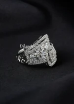 White Silver Plated Diamond Ring- RING02762 - Image 2