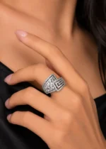 White Silver Plated Diamond Ring- RING02762 - Image 4