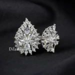White Silver Plated Diamond Ring- RING02763