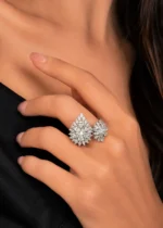 White Silver Plated Diamond Ring- RING02763 - Image 4