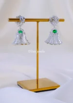 Zara Emerald Jhumki (Silver) EAR002090 - Image 3