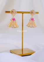 Zara Ruby Jhumki (Yellow Gold) EAR002091 - Image 2