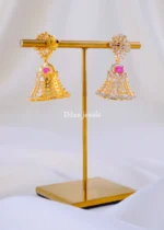 Zara Ruby Jhumki (Yellow Gold) EAR002091 - Image 3