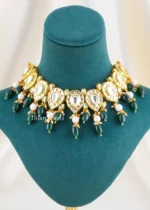 Zareen Emerald Necklace Set (Yellow Gold) NEC002672 - Image 2