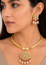 Zarmeen Festive Necklace Set (Yellow Gold) NEC002683 - Image 4