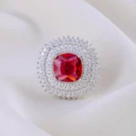 Zehra Luxe Ruby Ring (Silver) RING01854