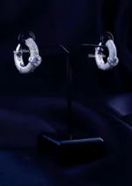Zenith Sparkle Hoops (Silver) EAR002307 - Image 2
