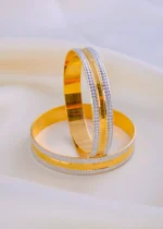 Ziva Gold Bangles (Yellow Gold) BAN001838 - Image 2
