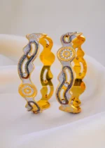 Ziva Luxe Dancing Diamond Bangles (Tri-Plated) BAN000114 - Image 4