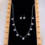 Ziya Diamond Drops Set (Silver) NEC001847