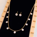 Ziya Diamond Drops Set (Yellow Gold) NEC001843