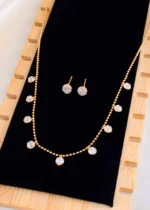 Ziya Diamond Drops Set (Yellow Gold) NEC001843