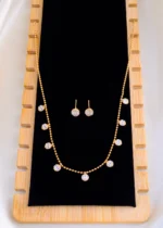 Ziya Diamond Drops Set (Yellow Gold) NEC001843 - Image 2